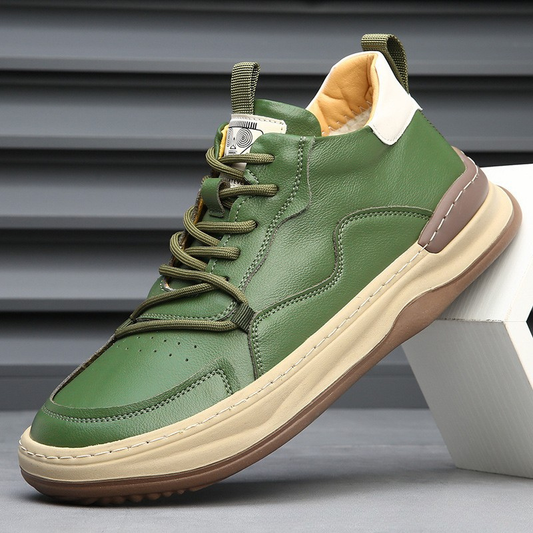 ALBERTI LEATHER TRAINERS